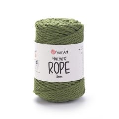 YARNART MACRAME ROPE 3 MM - MAKROME EL ÖRGÜ İPİ ZEYTİN YEŞİLİ - 787