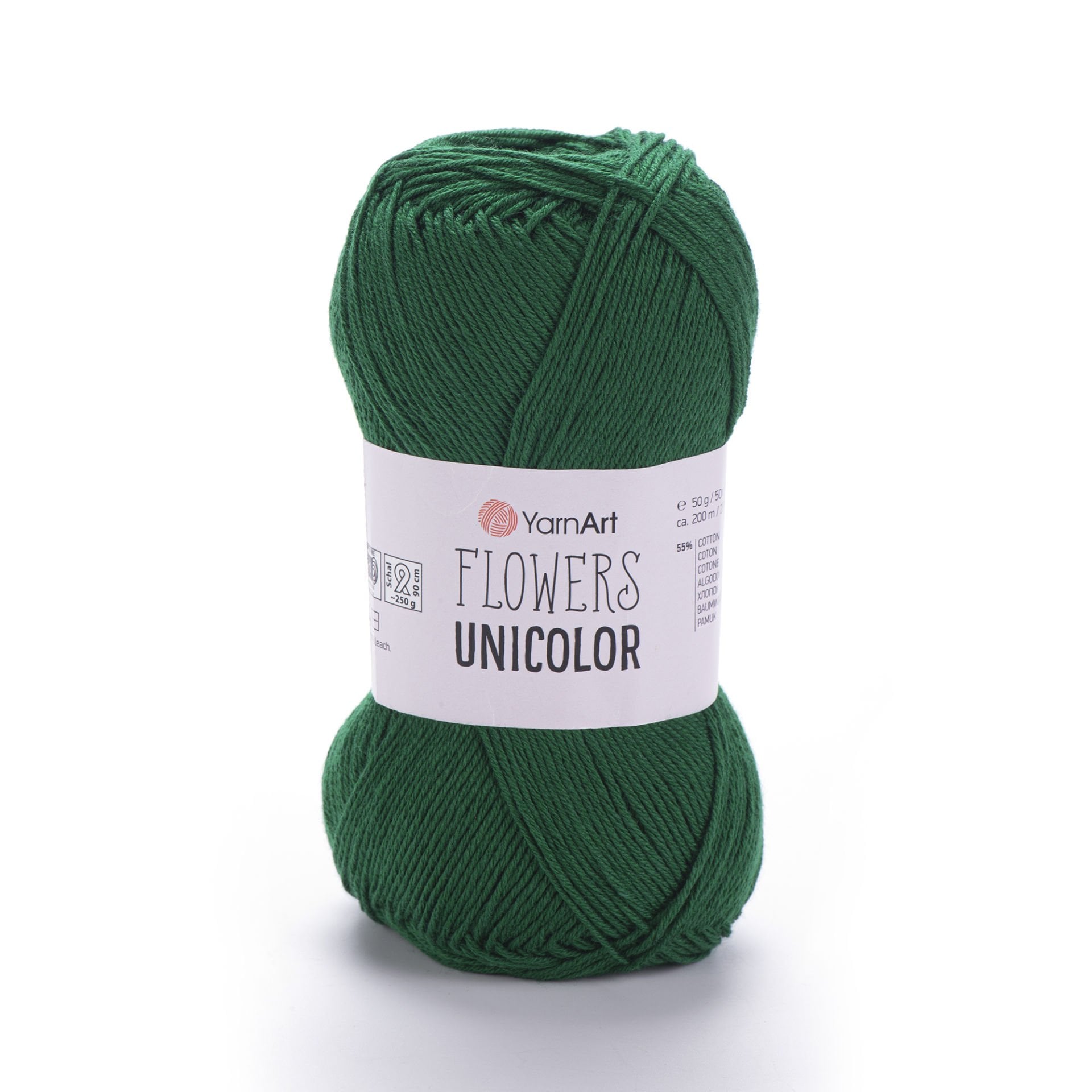 YARNART FLOWERS UNICOLOR - EL ÖRGÜ İPİ ZÜMRÜT YEŞİLİ - 758 YARNART