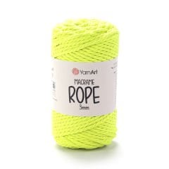 YARNART MACRAME ROPE 3 MM - MAKROME EL ÖRGÜ İPİ FOSFORLU YEŞİL - 801
