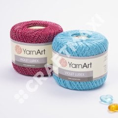 YARNART VIOLET LUREX - SİMLİ, MERSERİZE DANTEL İPİ