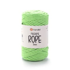 YARNART MACRAME ROPE 3 MM - MAKROME EL ÖRGÜ İPİ YEŞİL - 802