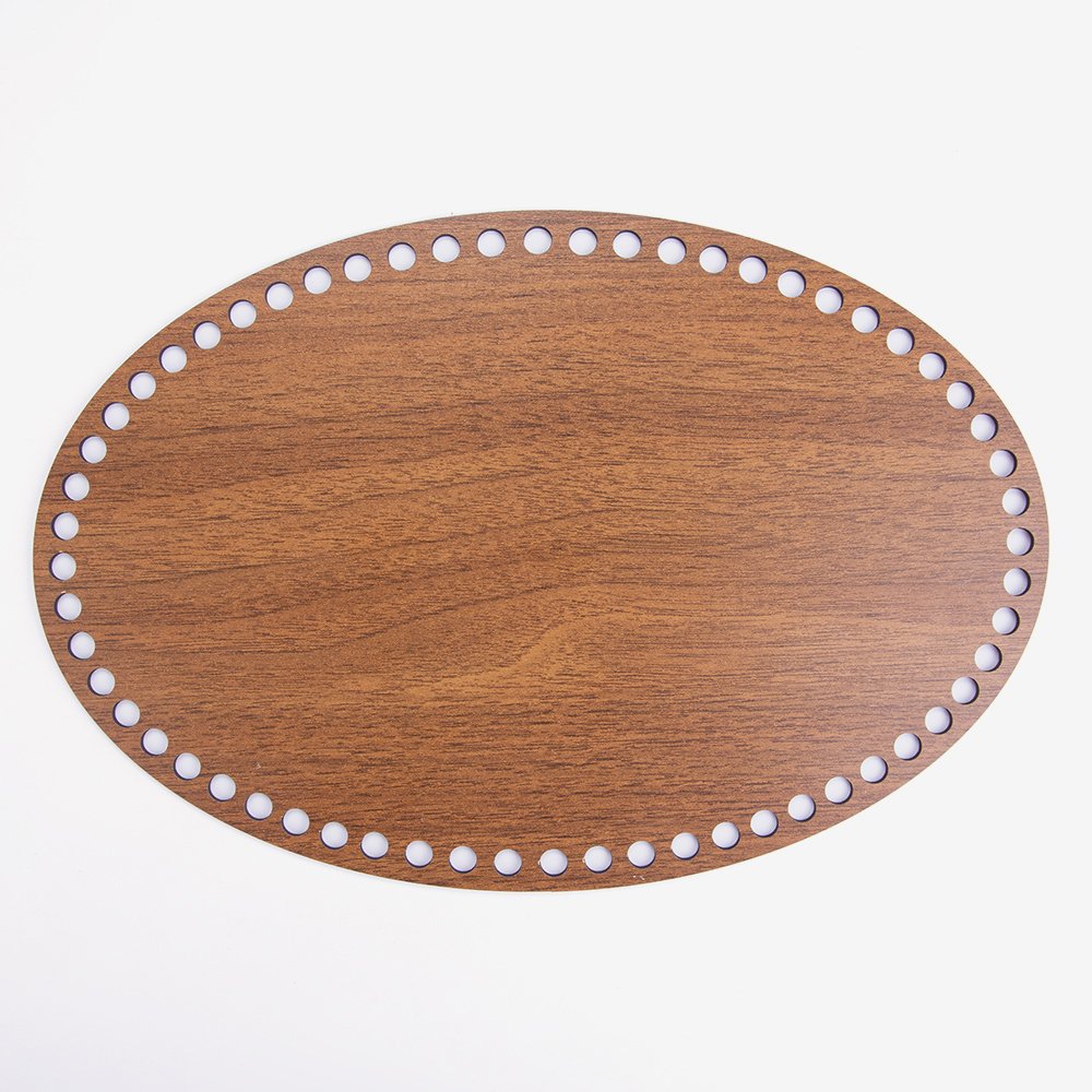 AHŞAP OVAL TABAN CEVİZ - 30X20 CM - 30X20 CM