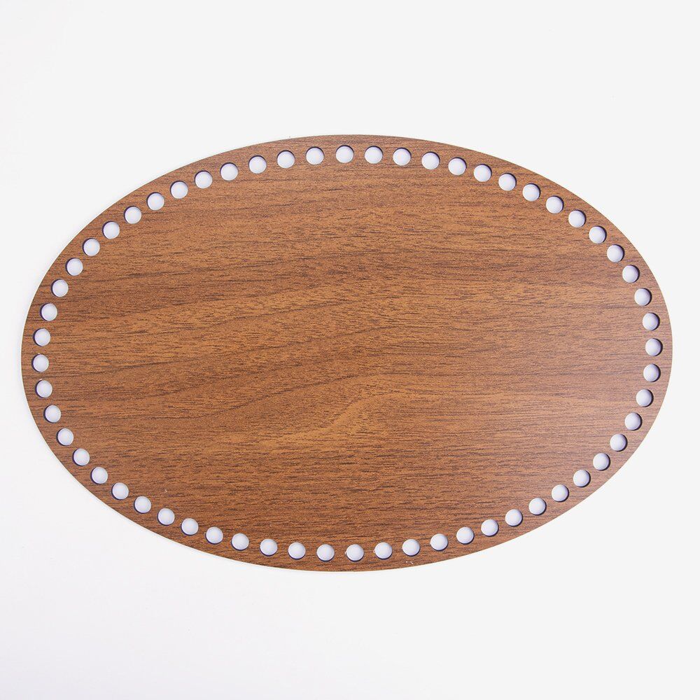 AHŞAP OVAL TABAN CEVİZ - 30X20 CM
