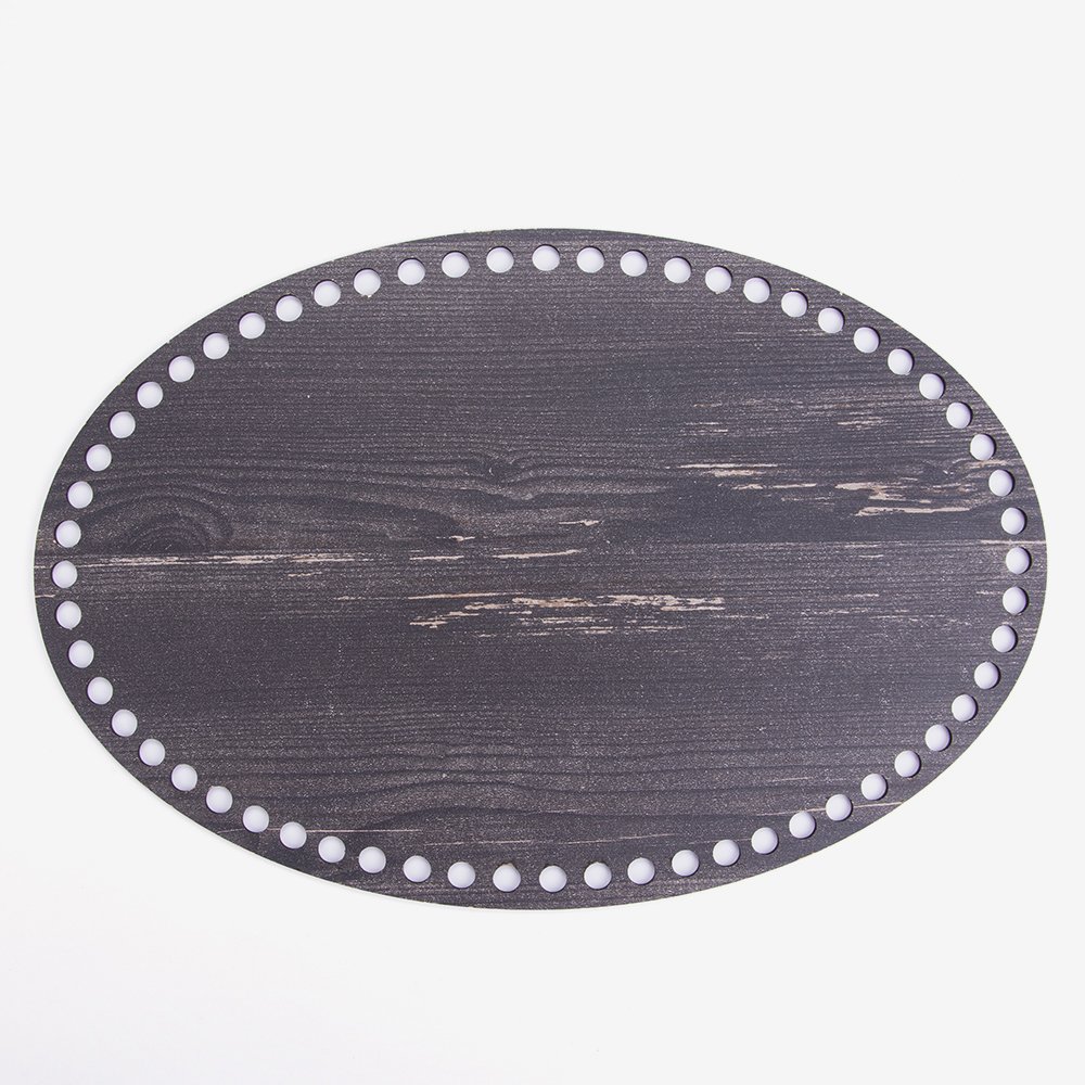 AHŞAP OVAL TABAN SİYAH - 30X20 CM - 30X20 CM