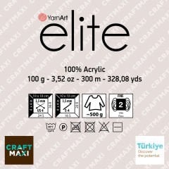 YARNART ELITE - EL ÖRGÜ İPİ YEŞİL - 73
