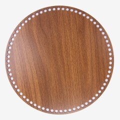 AHŞAP YUVARLAK TABAN CEVİZ - 30 CM - 30 CM