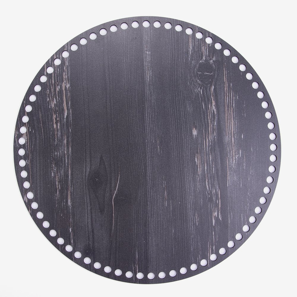 AHŞAP YUVARLAK TABAN SİYAH - 30 CM - 30 CM
