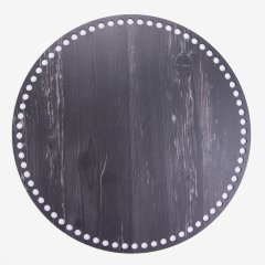 AHŞAP YUVARLAK TABAN SİYAH - 30 CM - 30 CM