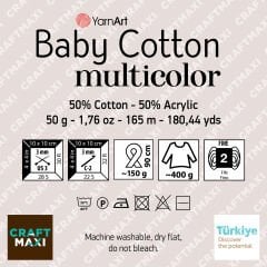 YARNART BABY COTTON MULTICOLOR - EBRULİ EL ÖRGÜ İPİ