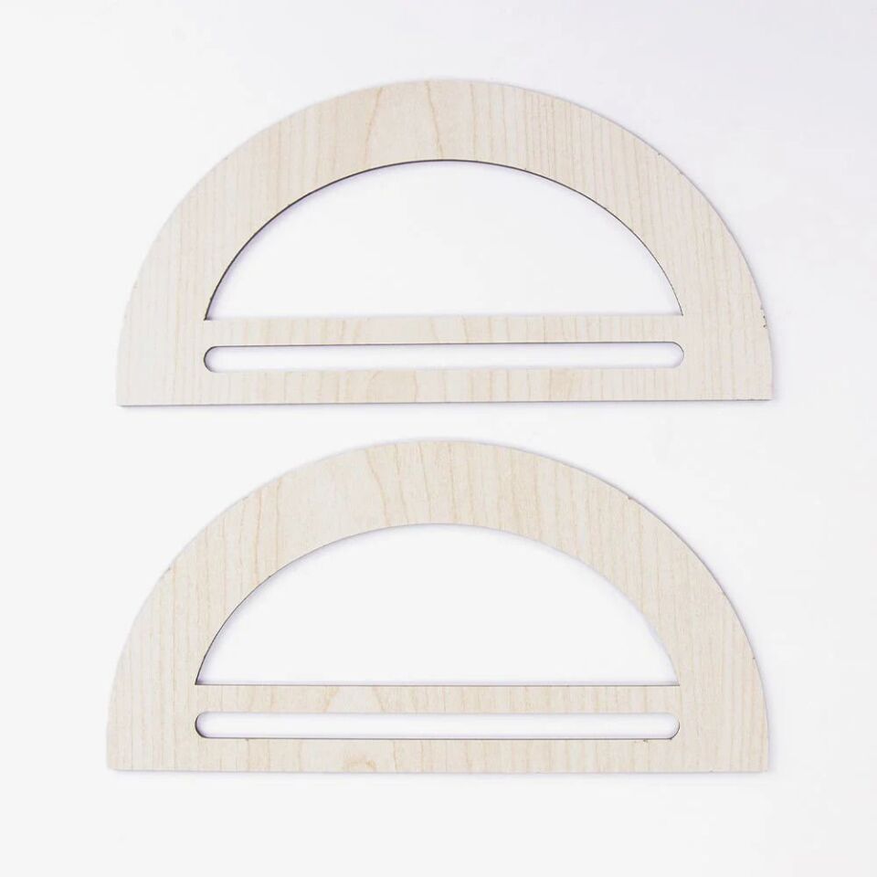 AHŞAP ÇANTA SAPI - DÜZ D MODEL - 2 ADET AKÇAAĞAÇ - 20X10 CM