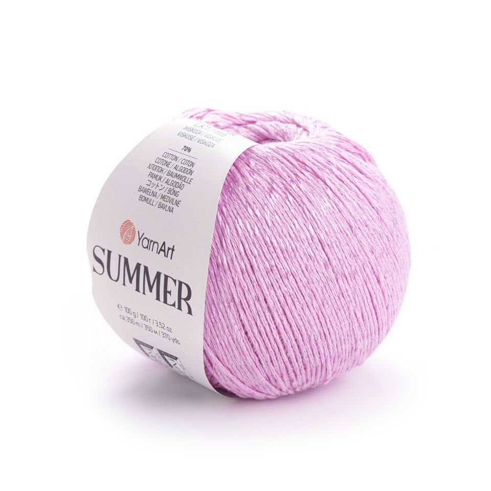 YARNART SUMMER - IŞILTILI EL ÖRGÜ İPİ PEMBE - 01