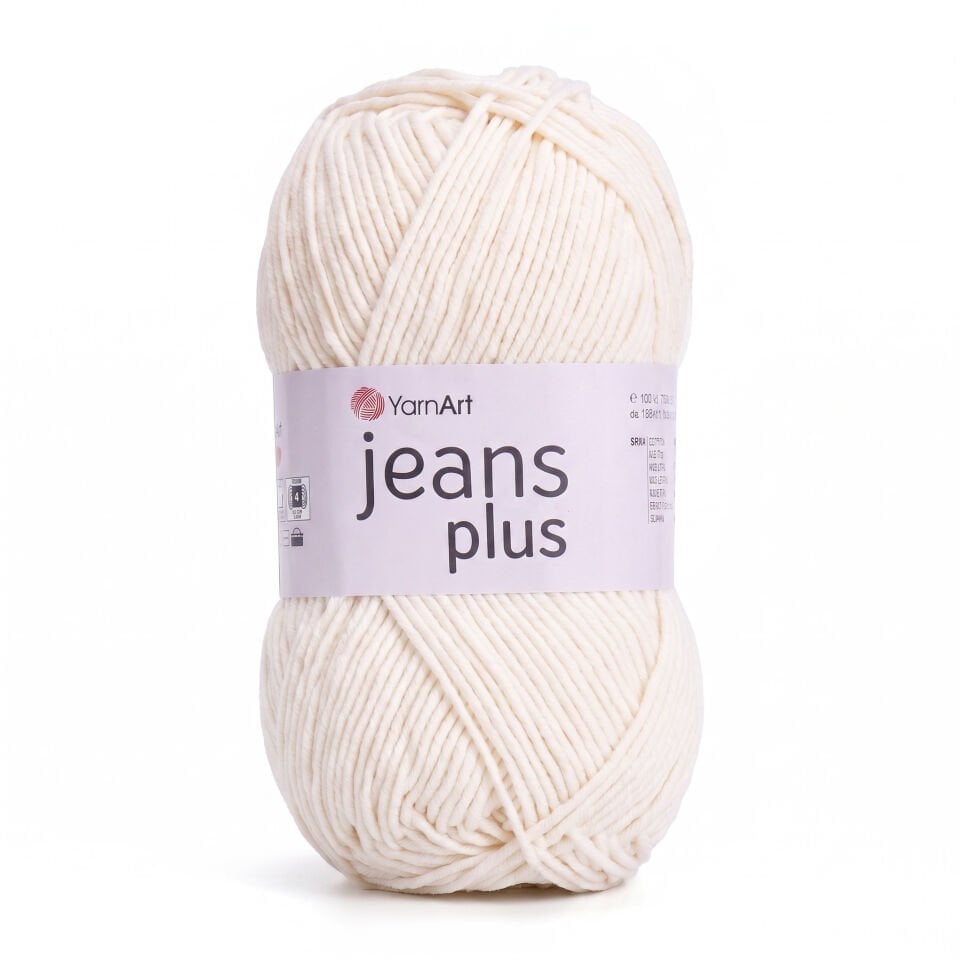 YARNART JEANS PLUS - EL ÖRGÜ İPİ KIRIK BEYAZ - 03