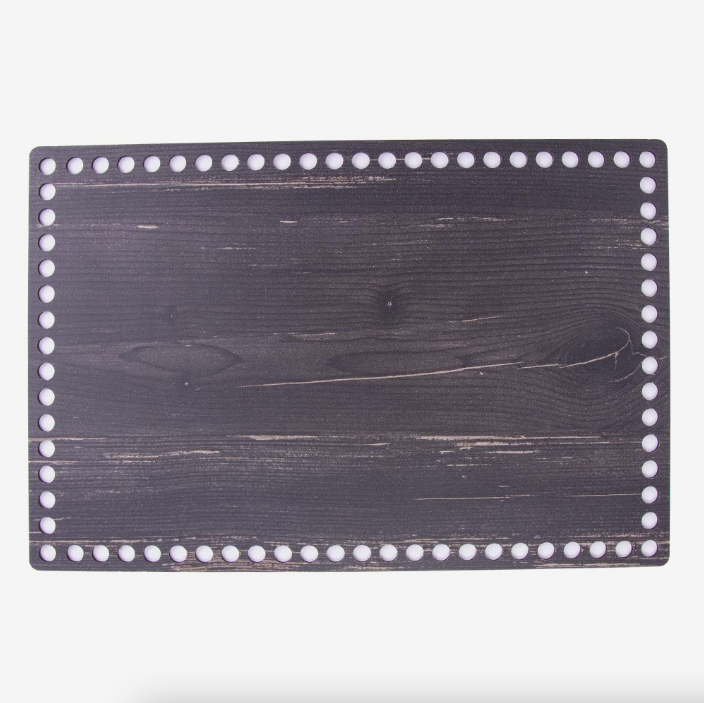 AHŞAP DİKDÖRTGEN TABAN SİYAH - 30X20 CM