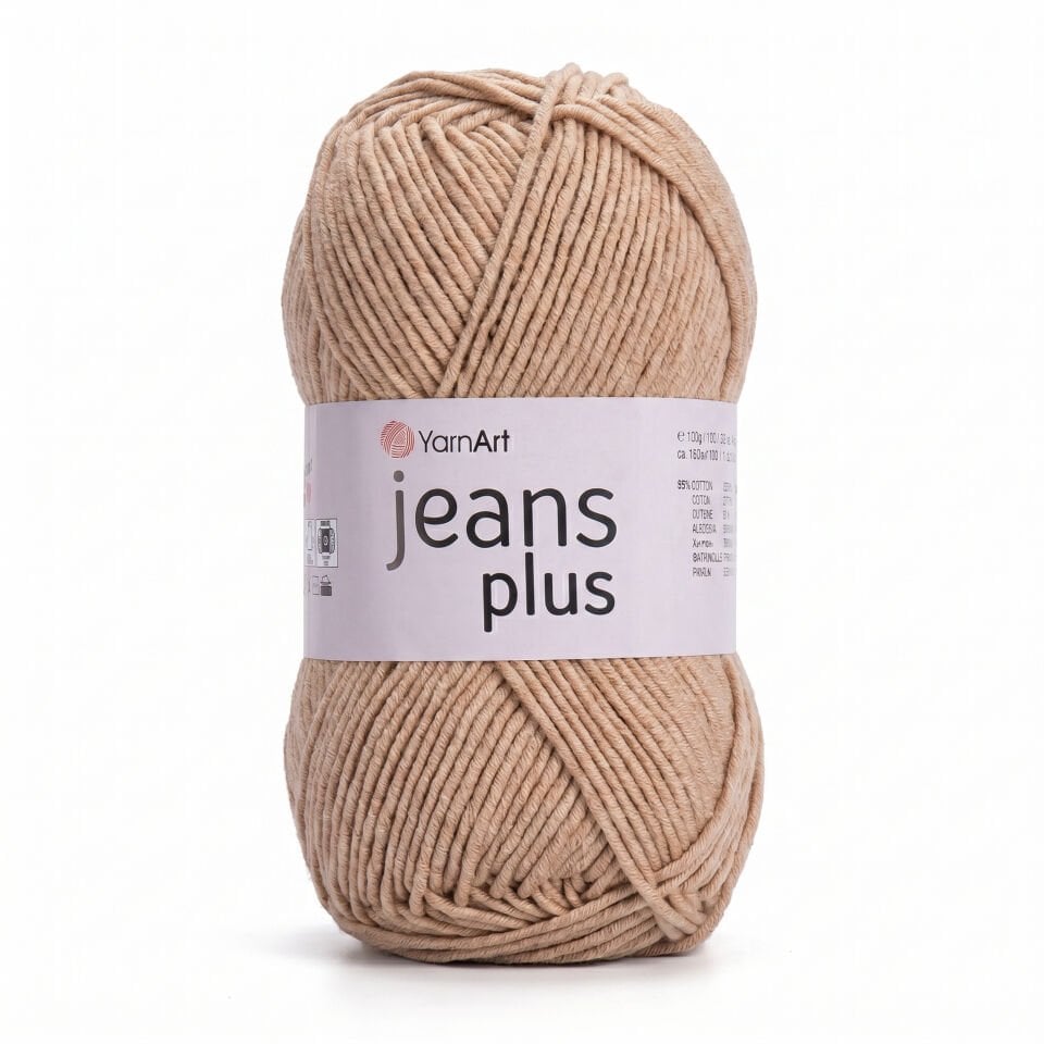 YARNART JEANS PLUS - EL ÖRGÜ İPİ BEJ - 07