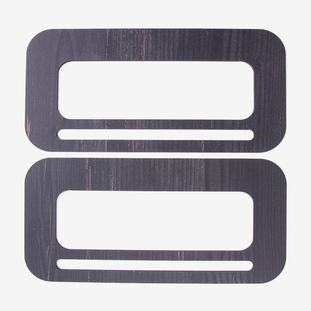 AHŞAP ÇANTA SAPI - DİKDÖRTGEN - 2 ADET SİYAH - 20X10 CM - 20X10 CM