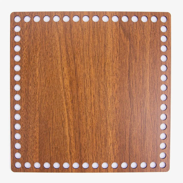 AHŞAP KARE TABAN CEVİZ - 20X20 CM