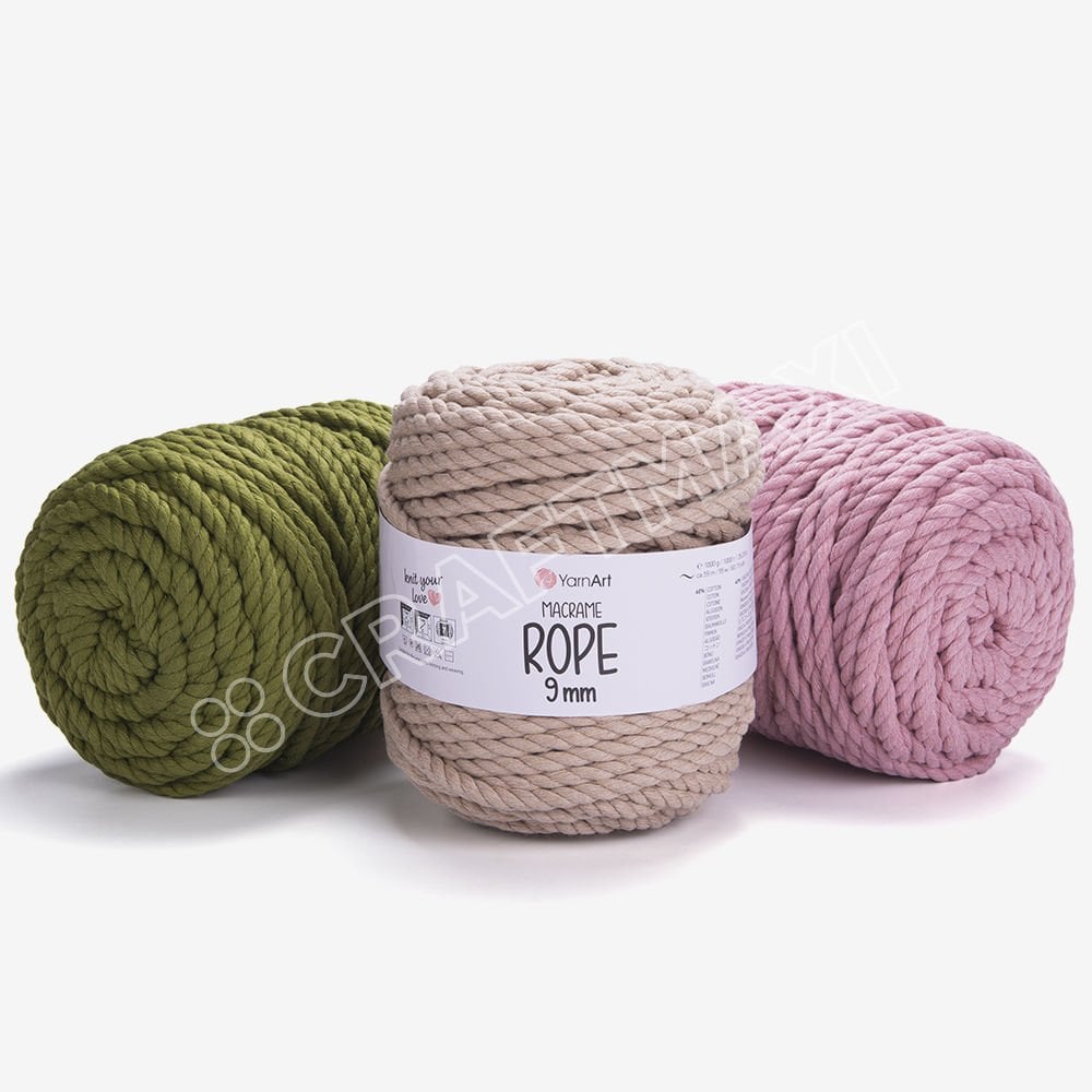 YARNART MACRAME ROPE 9MM - MAKROME EL ÖRGÜ İPİ