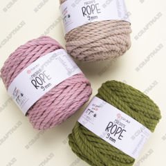 YARNART MACRAME ROPE 9MM - MAKROME EL ÖRGÜ İPİ