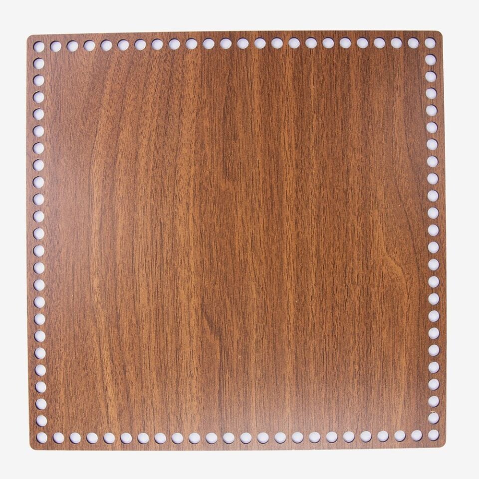 AHŞAP KARE TABAN CEVİZ - 30X30 CM
