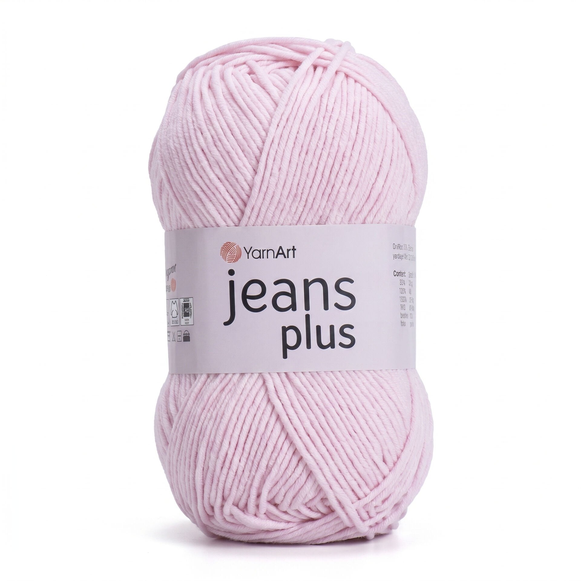 YARNART JEANS PLUS - EL ÖRGÜ İPİ AÇIK PEMBE - 18