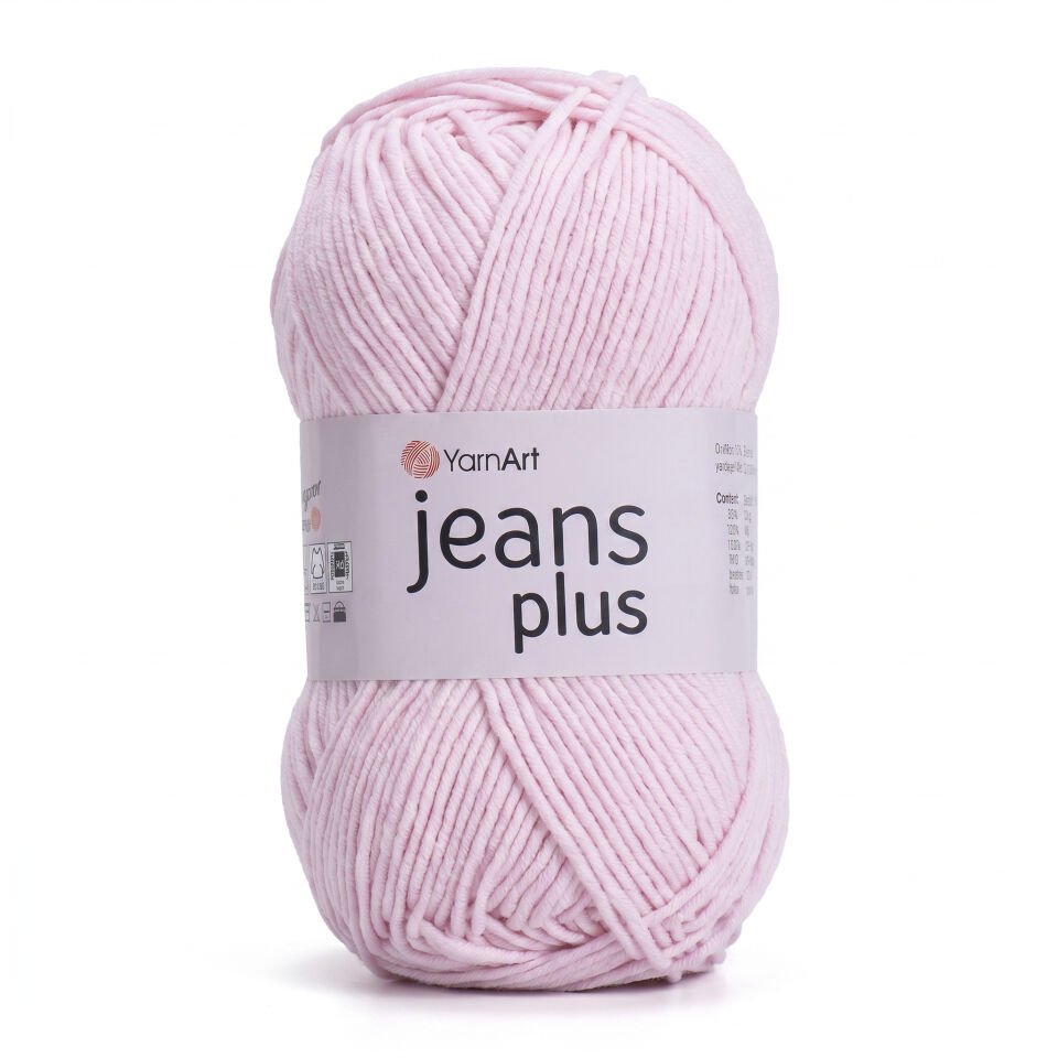 YARNART JEANS PLUS - EL ÖRGÜ İPİ AÇIK PEMBE - 18