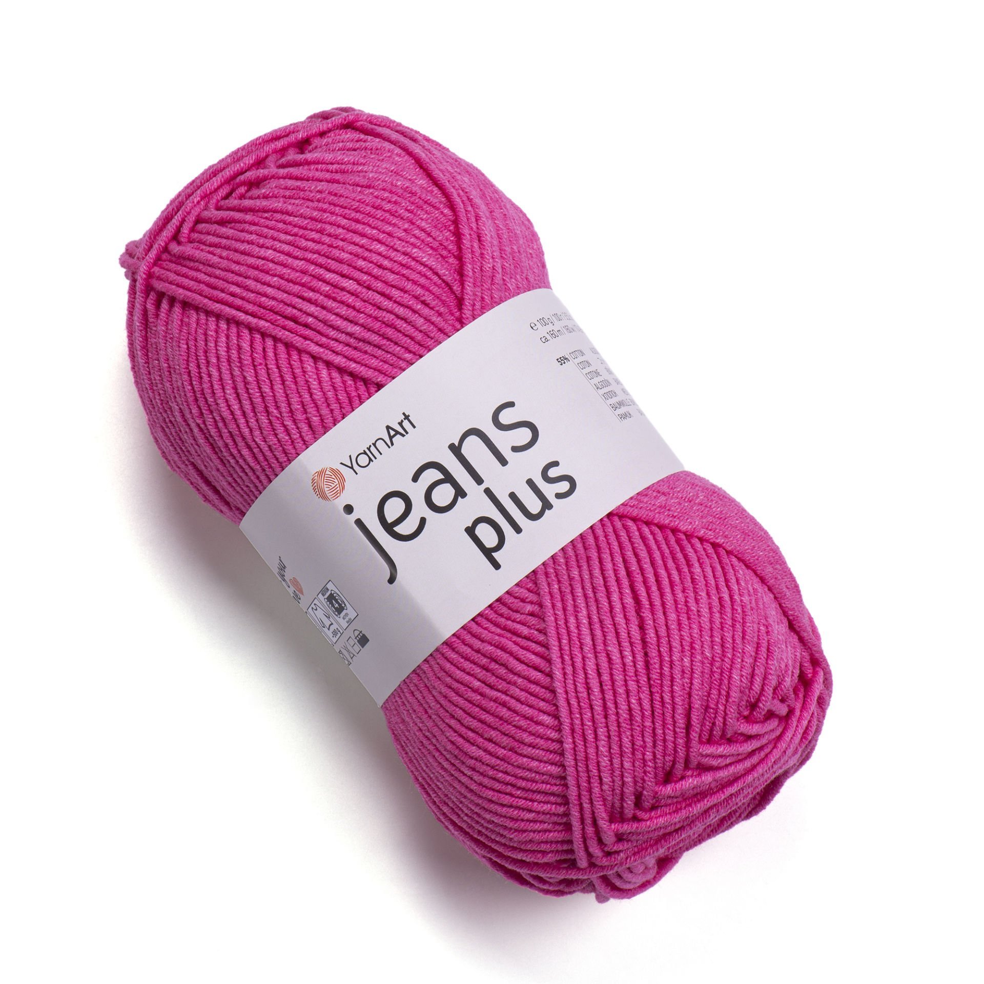 YARNART JEANS PLUS - EL ÖRGÜ İPİ FUŞYA - 42