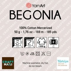 YARNART BEGONIA MELANGE - EBRULİ, MERSERİZE EL ÖRGÜ İPİ