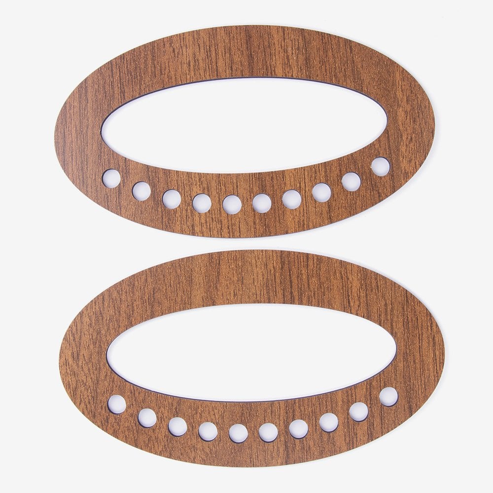 AHŞAP ÇANTA SAPI - OVAL - 2 ADET CEVİZ - 16X9 CM - 16X9 CM