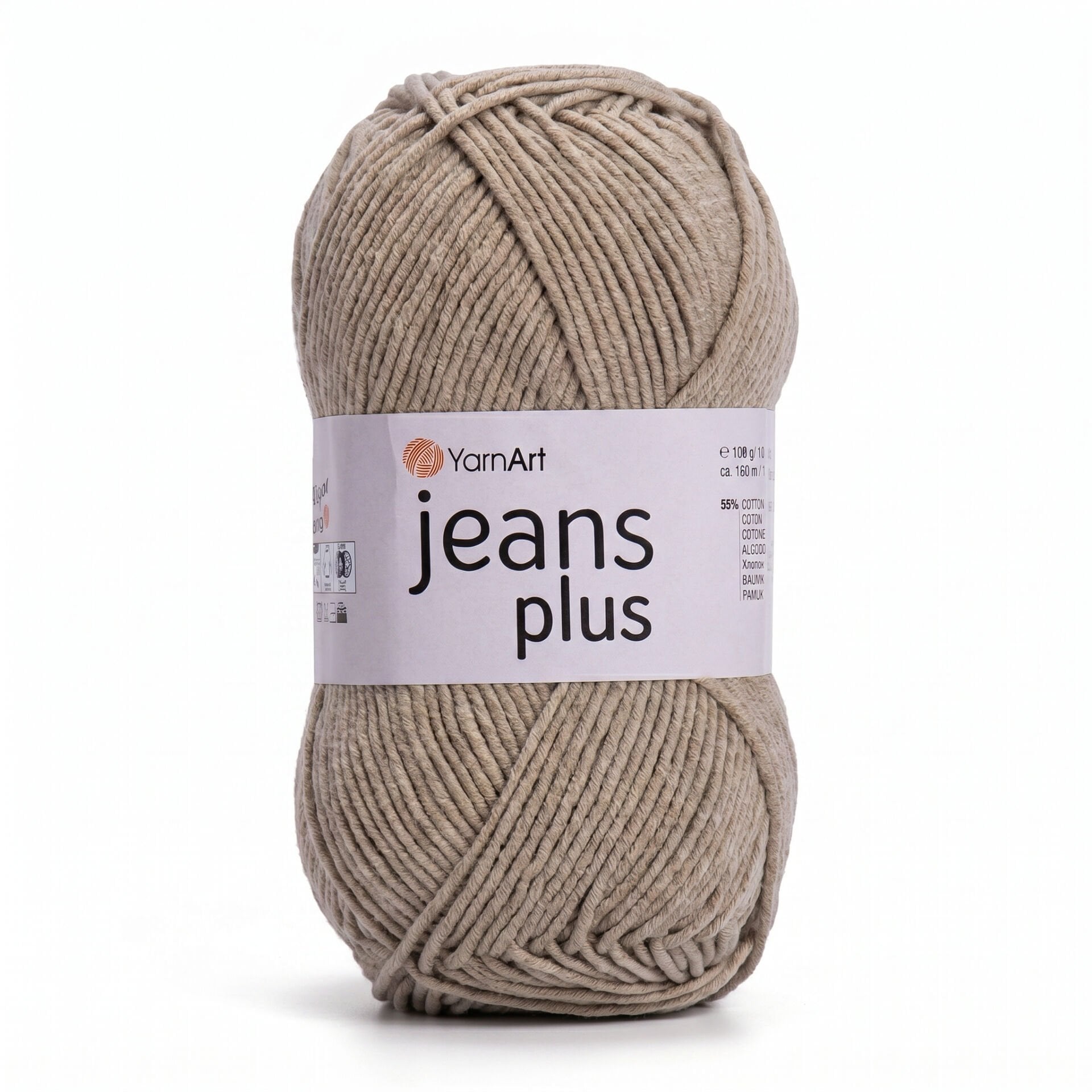 YARNART JEANS PLUS - EL ÖRGÜ İPİ TAŞ RENGİ - 48
