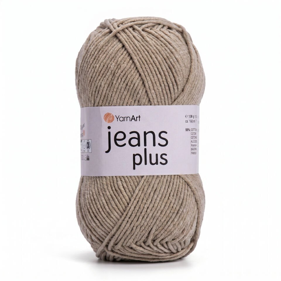 YARNART JEANS PLUS - EL ÖRGÜ İPİ TAŞ RENGİ - 48