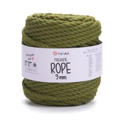 YARNART MACRAME ROPE 9MM - MAKROME EL ÖRGÜ İPİ YEŞİL - 787