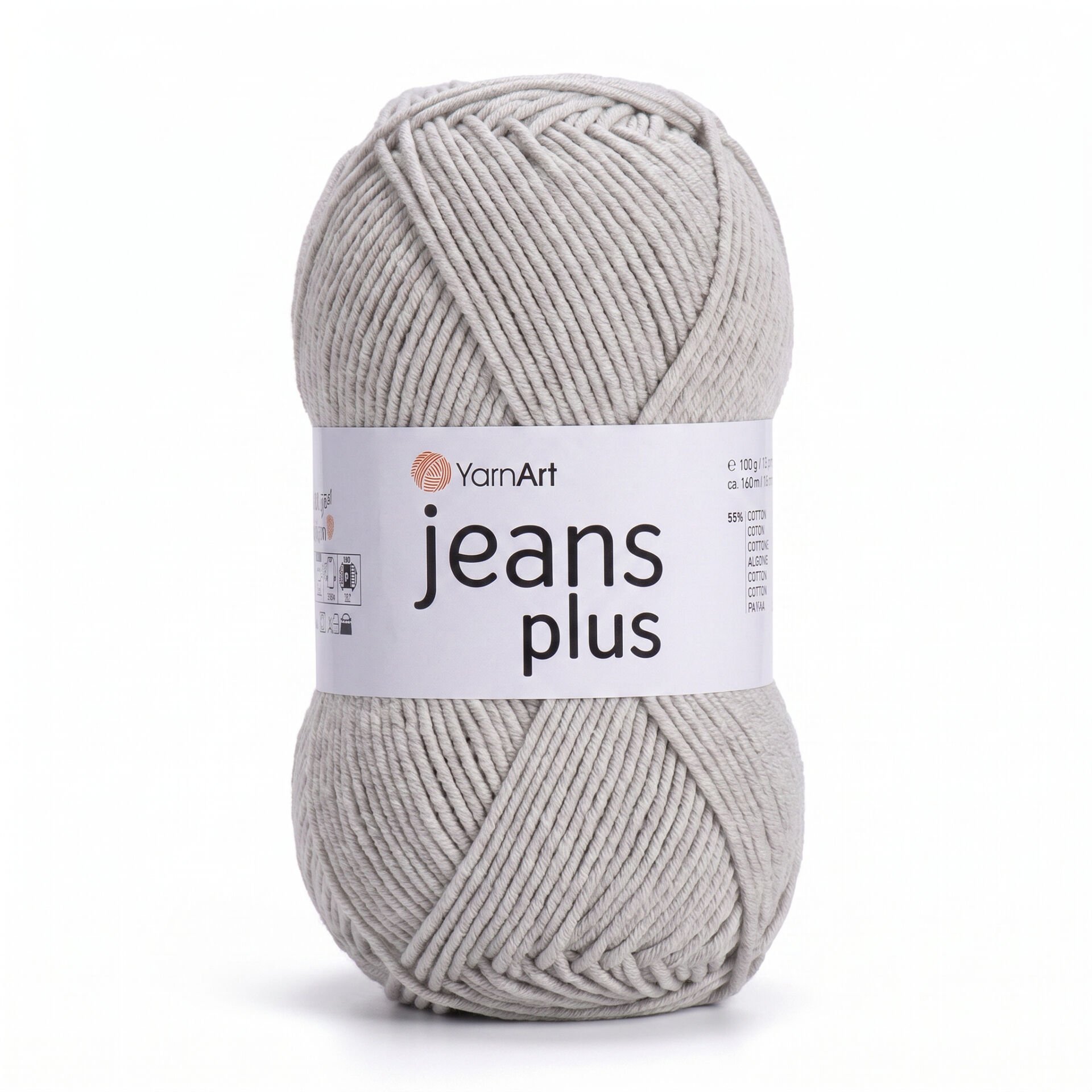 YARNART JEANS PLUS - EL ÖRGÜ İPİ AÇIK GRİ - 49