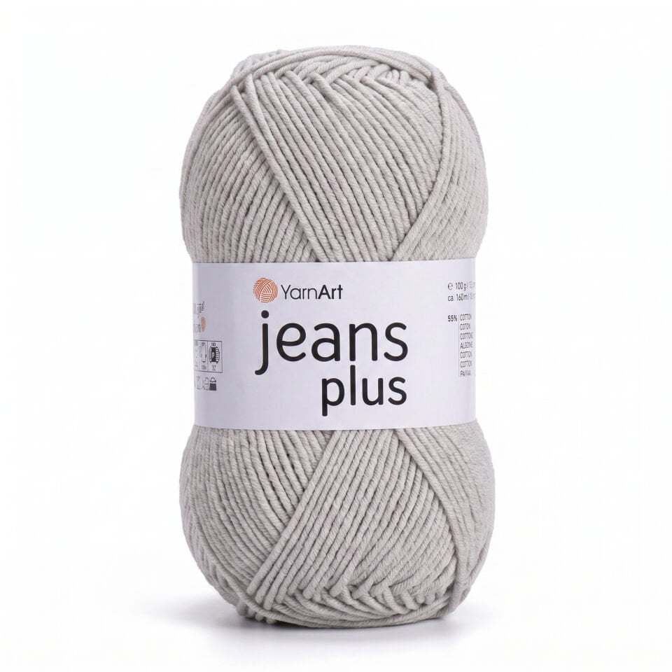 YARNART JEANS PLUS - EL ÖRGÜ İPİ AÇIK GRİ - 49