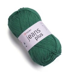 YARNART JEANS PLUS - EL ÖRGÜ İPİ KOYU YEŞİL - 52