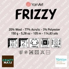YARNART FRIZZY - EBRULİ EL ÖRGÜ İPİ