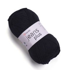 YARNART JEANS PLUS - EL ÖRGÜ İPİ SİYAH - 53