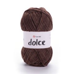 YARNART DOLCE - KADİFE EL ÖRGÜ İPİ KAHVERENGİ - 791