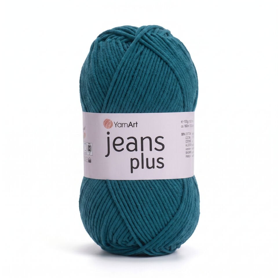 YARNART JEANS PLUS - EL ÖRGÜ İPİ PETROL YEŞİLİ - 63
