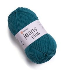 YARNART JEANS PLUS - EL ÖRGÜ İPİ PETROL YEŞİLİ - 63
