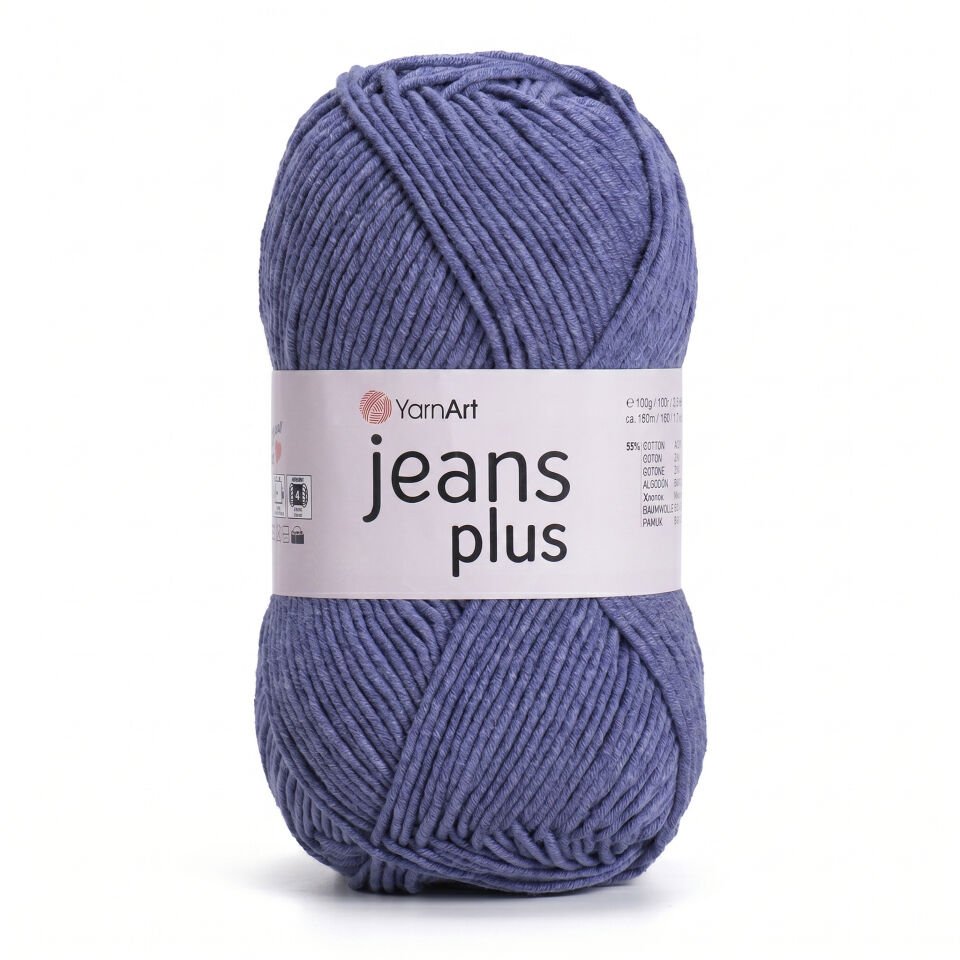 YARNART JEANS PLUS - EL ÖRGÜ İPİ GRİ-MAVİ - 68
