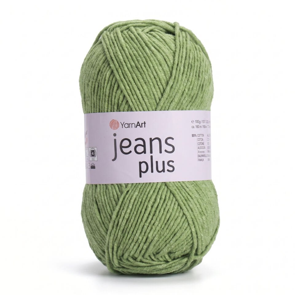 YARNART JEANS PLUS - EL ÖRGÜ İPİ YEŞİL - 69
