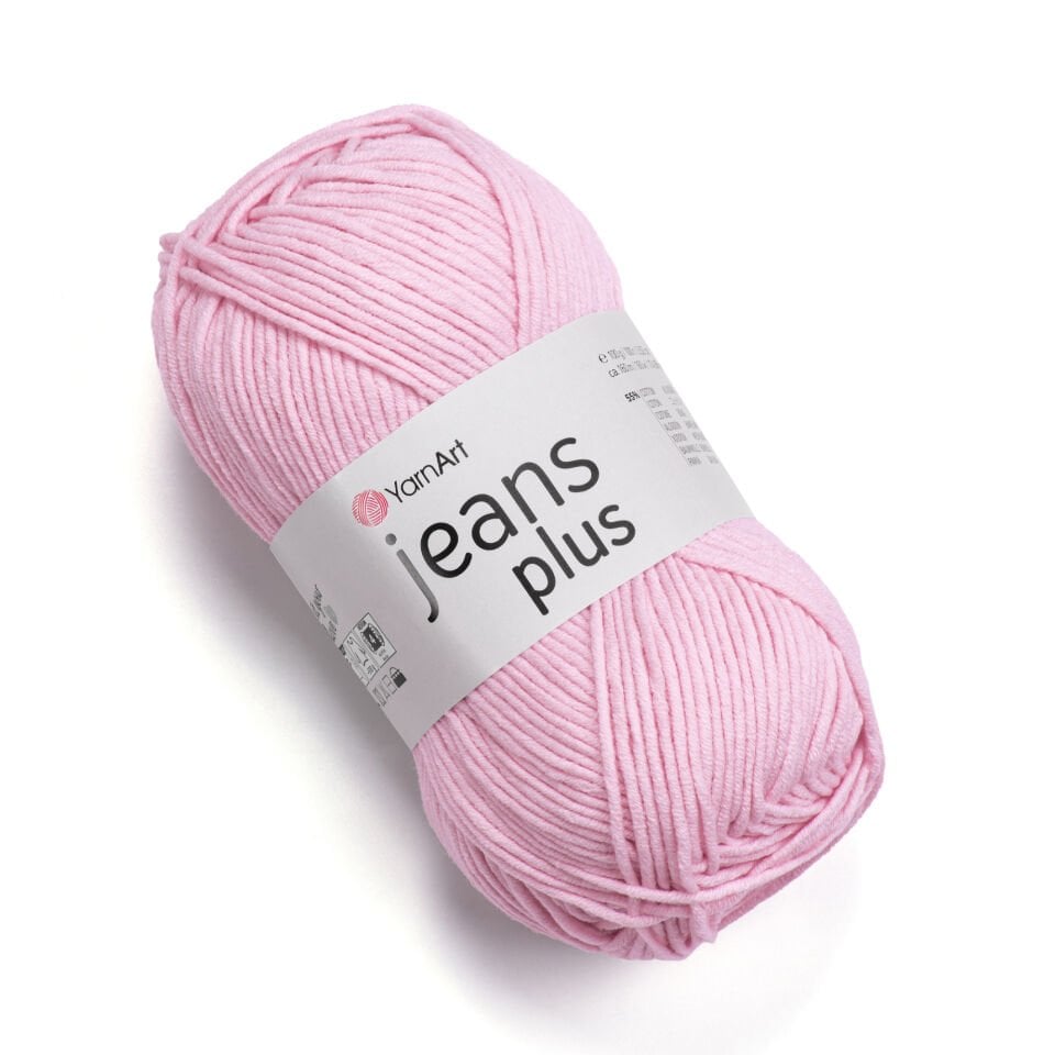 YARNART JEANS PLUS - EL ÖRGÜ İPİ TOZ PEMBE - 74