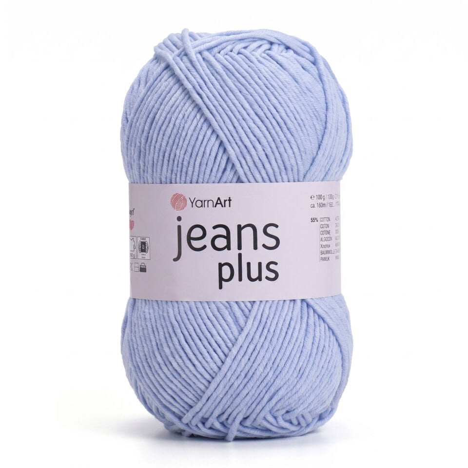 YARNART JEANS PLUS - EL ÖRGÜ İPİ AÇIK MAVİ - 75