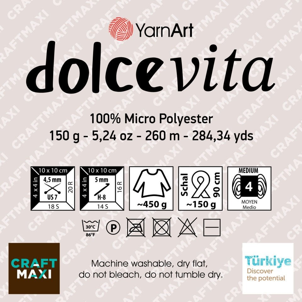 YARNART DOLCE VITA - ÖRGÜ İPİ EBRULİ - 3417