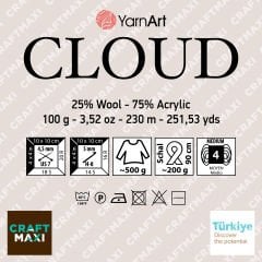 YARNART CLOUD - EBRULİ EL ÖRGÜ İPİ EBRULİ - 5318