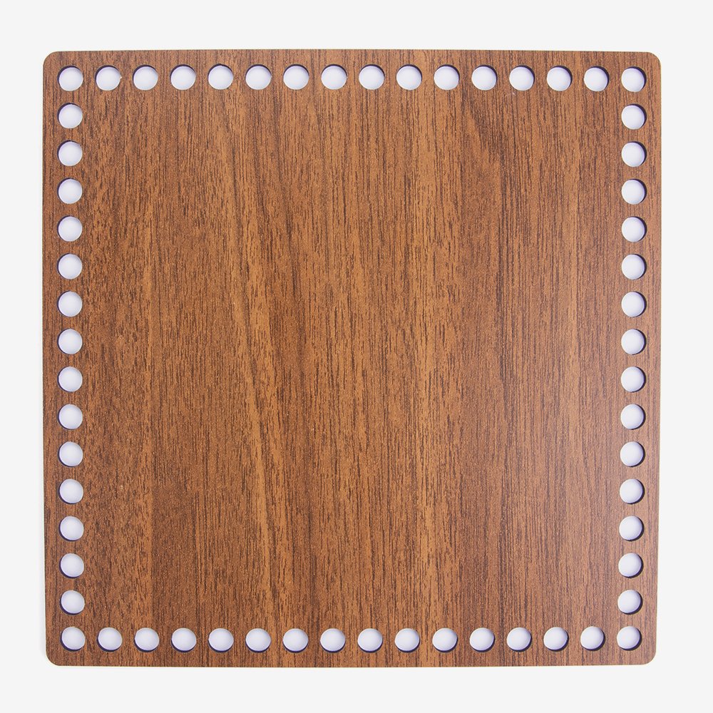 AHŞAP KARE TABAN CEVİZ - 20X20 CM - 20X20 CM