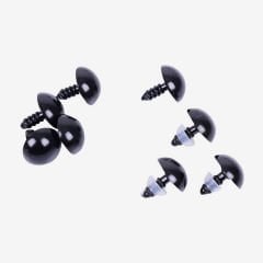AMİGURUMİ VİDALI GÖZ - SİYAH - 5 ÇİFT 18 MM