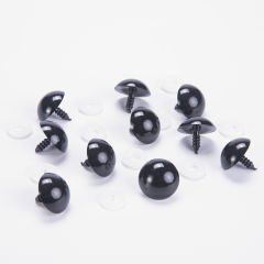 AMİGURUMİ VİDALI GÖZ - SİYAH - 5 ÇİFT 20 MM