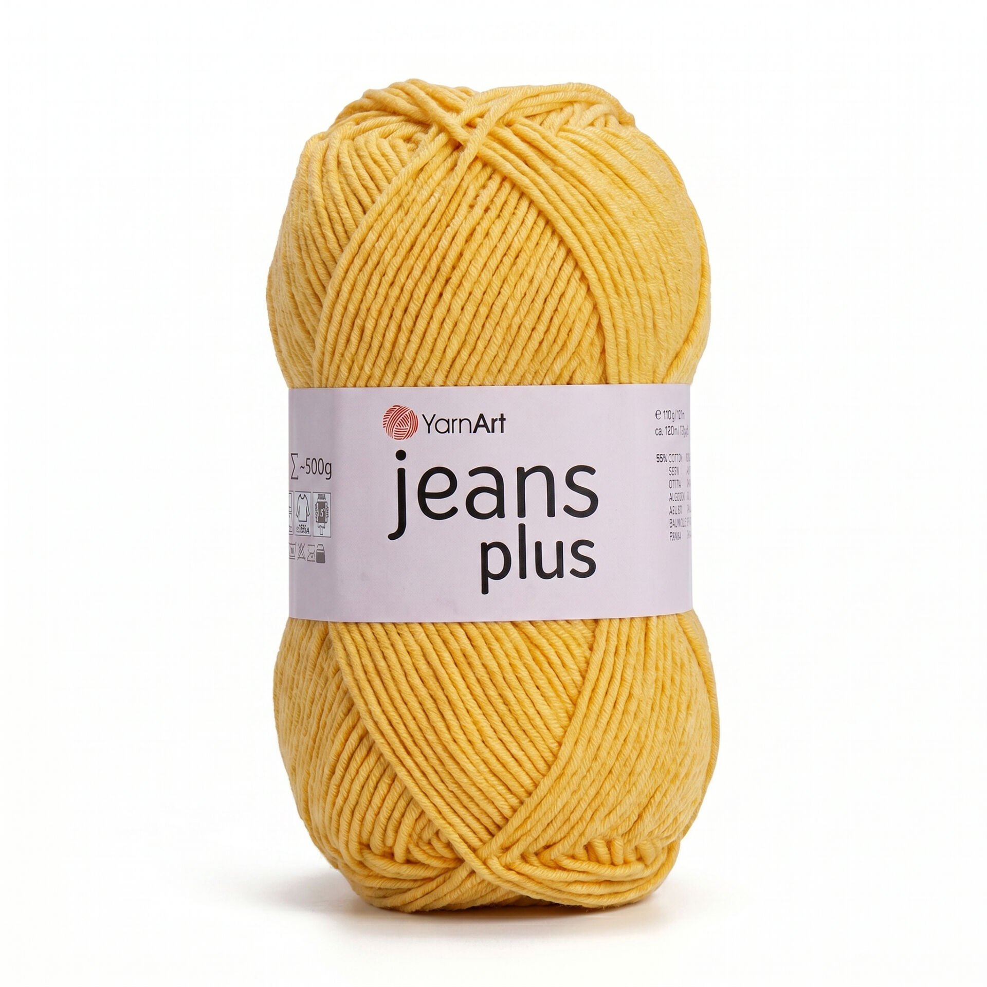 YARNART JEANS PLUS - EL ÖRGÜ İPİ KOYU SARI - 35