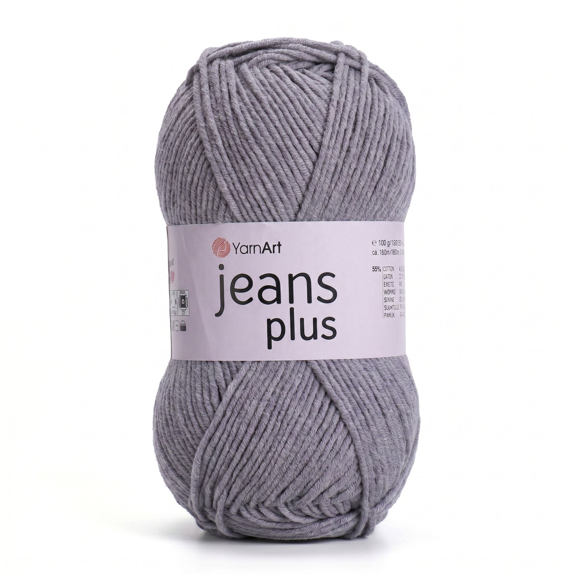 YARNART JEANS PLUS - EL ÖRGÜ İPİ GRİ - 46